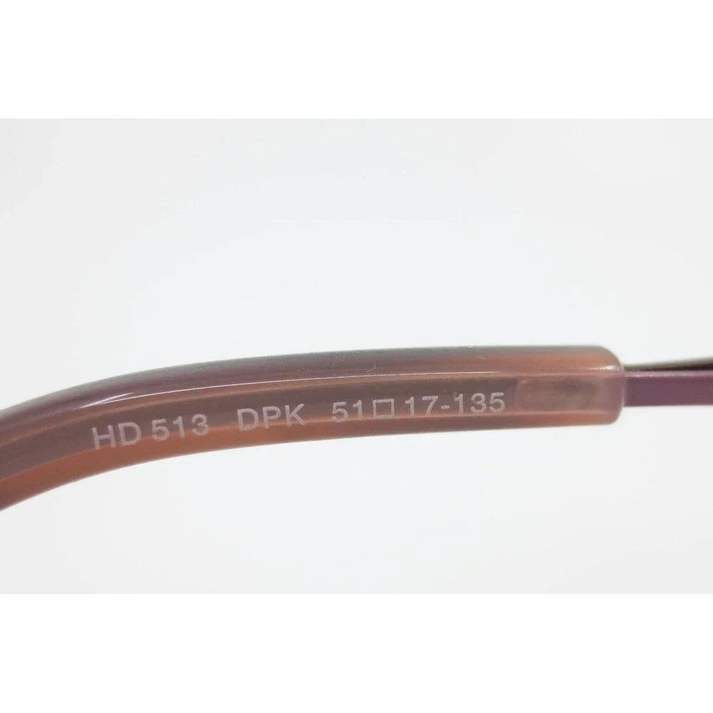 Harley-Davidson HD 513 DPK Dark Pink Brown Cat Eye Eyeglass Frames 51-17-135